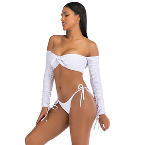 Custom New Products <strong>Long</strong> <strong>Sleeve</strong> Bandeau Bikini Sexy <strong>Women</strong> Swimwear Beachwear <strong>Swimsuits</strong> - Product Image 3