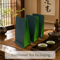 Bolsa de Fondo Cuadrado de Aluminio para Envasado de Té, con Impresión en Huecograbado PE