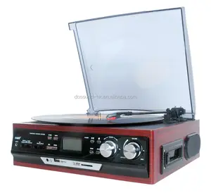 电录语音BT扬声器转台乙烯基磁带转台乙烯基盒式唱机