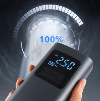 Compresseur d'air portable pour pneus de voiture avec arrêt automatique, gonflage rapide, manomètre numérique et batterie externe double