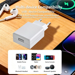 Custom Logo Fast Charging ABS Portable EU 2 Pin Travel USB Wall <strong>Charger</strong> Power <strong>Adapter</strong> for Smartphone Mobile Phone - Product Image 3