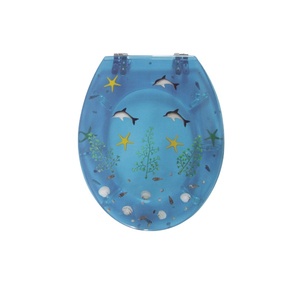Lentement <span class=keywords><strong>WC</strong></span> sanitaire polyrésine personnalisé <span class=keywords><strong>bleu</strong></span> sièges de toilette - Product Image 1