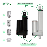 Actionneur linéaire miniature personnalisé 12/24V DC, moteur étanche IP65 à commutation par balais, aimant permanent, personnalisable pour ventilateur d'appareil électroménager