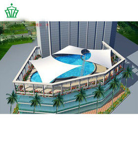 Vente directe : Tente à membrane tendue, auvent, système de toiture en tissu imperméable avec structure en acier, pour couverture de piscine - Product Image 6