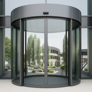 <span class=keywords><strong>Porte</strong></span> <span class=keywords><strong>de</strong></span> garage coulissante <span class=keywords><strong>automatique</strong></span> en aluminium courbé avec fonction coupe-vent pour usage extérieur, hôtels, centres commerciaux, halls, électrique - Product Image 2