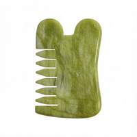 Planche de massage faciale en jade Xiuyan naturel gravée sur mesure avec logo, masseur oculaire rafraîchissant pour le visage et le cou
