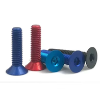 Vis à tête fraisée hexagonale en aluminium anodisé 7075 coloré M3 M4 M5