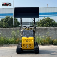 Mini-chargeuse compacte sur pneus avec moteur Euro V EPA CE, rétrocaveuse, chargeuse frontale compacte, petite chargeuse compacte pour usage agricole avec godet