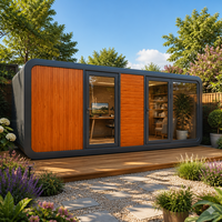 Capsule de vie autonome 5m avec salle de bain intégrée, cabine préfabriquée, pod de terrain avec toilettes, chambre, climatisation, certifiée CE, isolée, vente en gros