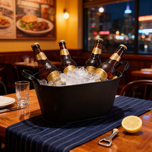 Nhà Máy Giá 2.6 gallon tái sử dụng kỳ nghỉ trang trí nội thất kim loại giáng sinh xô đá theo mùa trang trí xô cho các dịp lễ hội - Product Image 1