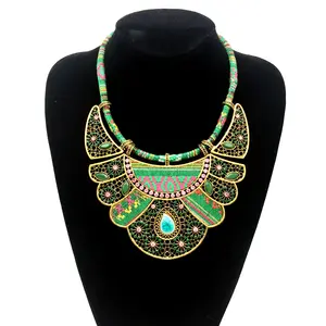 SUXUAN – collier ras du cou en pierres précieuses Style bohème, collier en cristal de Style Tribal ethnique africain, en alliage de Zinc, 2 pièces