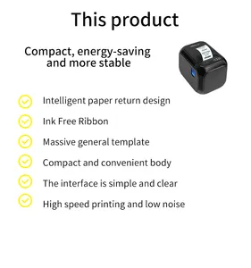 203dpi mini imprimante portable barcod imprimante d'étiquettes imprimante thermique autocollant pour les entreprises