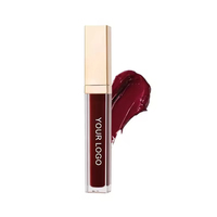 Gloss à lèvres liquide naturel végétalien à label privé, lisse, doux, hautement pigmenté, imperméable, mat, pour femmes, maquillage quotidien des lèvres