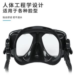 Diving Mask <b>Liquid</b> <b>Silicone</b> 4.0mm Tempered Glass Two Windows 180 Wide View Freediving Water Sports Adult Universal - Product Image 5