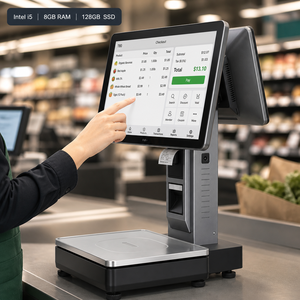 เครื่องชั่ง POS รุ่น T80 สำหรับงานหนัก พร้อมระบบจดจำ AI หน้าจอสัมผัส 15.6 นิ้ว Intel i5 8GB 128GB Windows เครื่องบันทึกเงินสดสำหรับซูเปอร์มาร์เก็ตขนาดใหญ่ - Product Image 5