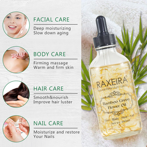Venta al por mayor de fábrica, aceite esencial de flor verde de bambú con almendra, jojoba, aceite esencial para el cuidado del cabello facial y corporal de alta calidad - Product Image 4