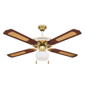 VENTILATEUR DE PLAFOND 4 PALETTES 130CM 60W MARRON - Product Image 1