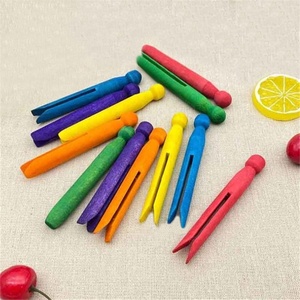 Chevilles en bois <span class=keywords><strong>color</strong></span>ées pour décor de noël, lot de pièces, pour bricolage, loisirs créatifs, emballage, clip de scellage - Product Image 2