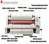 Machine à plastifier automatique double face de bureau, petit plastifieur à vitesse réglable, plastification à chaud électrique pour cartons en papier