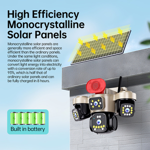 Cámara CCTV Solar 4G de 16MP Directo de Fábrica, 4 Lentes, 6 Motores, 3 Cámaras PTZ, Sistema de Vigilancia Exterior Resistente a la Intemperie para Uso Comercial - Product Image 5