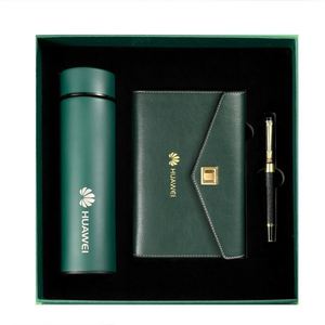 Customizable Corporate Luxury Loose-<b>leaf</b> <b>Book</b> Gift Set With Led Thermos Flask Custom logo Leather Notebook Gift Box With Pen - Product Image 1