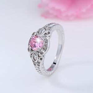 แหวนนิ้วมือชุบโรเดียมสีเงินสเตอริง925ตัดสวยสง่าออกแบบทันสมัยสำหรับงานแต่งงานงานหมั้นของผู้หญิงครบรอบปี - Product Image 2