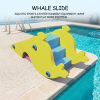 JW-217 Toboggans personnalisés pour maternelles, jeux aquatiques pour enfants, toboggans en forme de baleine, escaliers combinés pour parcs d'attractions