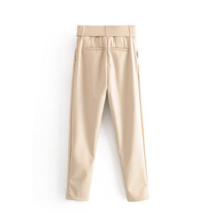 <span class=keywords><strong>Pantaloni</strong></span> a vita alta in pelle PU <span class=keywords><strong>pantaloni</strong></span> da <span class=keywords><strong>donna</strong></span> in ecopelle allentata moda <span class=keywords><strong>donna</strong></span> tasche eleganti <span class=keywords><strong>pantaloni</strong></span> <span class=keywords><strong>donna</strong></span> <span class=keywords><strong>donna</strong></span> 3 colori <span class=keywords><strong>Beige</strong></span> - Product Image 6