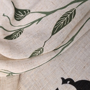 Cortinas de Tule com Estampa Animal em Linho Elegante, Tecido Ecológico, Tamanho Personalizado para Quarto e Sala de Estar - Sanefas Respiráveis - Product Image 2