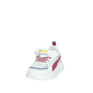 Puma Kids Sneakers Chaussures de sport en maille blanches, rouges et bleues pour garçons et filles - Product Image 6