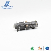 Connecteur circulaire industriel P20 à 5 broches, étanche, avec boîtier en alliage d'aluminium et broche centrale plaquée argent