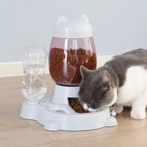宠物饮水机猫自动喂食器塑料水瓶dropshipping宠物喂食碗饮水喂食器装置