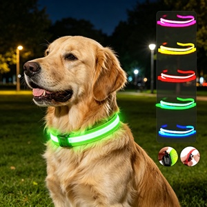 Electronic <b>Pet</b> LED Dog <b>Collar</b> Adjustable Flash Recharge <b>Pet</b> <b>Collars</b> Reflective LED <b>Collars</b> for Dogs Night Anti-Lost Dog Products - Product Image 1