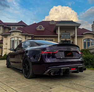 Diffuseur de pare-chocs arrière en Fiber de carbone Style KB pour <span class=keywords><strong>Audi</strong></span> A5 S5 B8.5 Sports Spoiler Lip Bodykit 2012-16 - Product Image 6