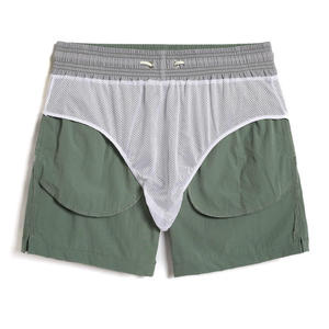 맞춤형 로고 여름 수영복 남성 단색 비치 반바지 도매 보드 반바지 남성용 빠른 건조 수영 트렁크 - Product Image 3