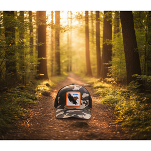 Cappello da camionista Hawk mimetico in rete regolabile unisex casual per primavera estate - Product Image 2