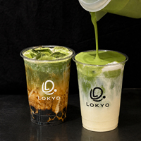 Gobelet à thé au lait en PET RPET personnalisé LOKYO avec logo, 16 oz, 500 ml, 700 ml, en forme de U, jetable, en plastique, pour jus, café, glace, avec couvercle plat