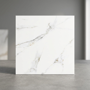Arctic Bronze 24x24inch Glossy Porcelain <b>Floor</b> Tiles 8mm Marble Look Premium Commercial Flooring - Product Image 2