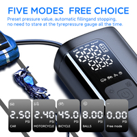 Smartnewo DC 5V/12V Dual Power Supply Bahan ABS Pompa Udara Nirkabel Layar LED 19 Silinder Konektor TYPE-C