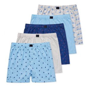 Calzoncillos bóxer de algodón tejido 100% para niños, pantalones cortos holgados transpirables a cuadros para hombre, precio al por mayor de fábrica, patrón de animales - Product Image 1