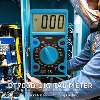 Multimeter Digital AC/DC Voltmeter DC Ammeter Ohm Meter Dioda Transistor Uji Kontinuitas Buzzer Output Gelombang Persegi Teknisi Listrik