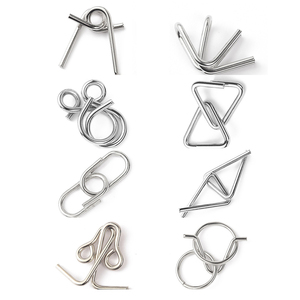 8 cái/bộ Kim Loại Montessori Câu Đố Dây Tâm Não Câu Đố Trẻ Em Người Lớn Trò Chơi Tương Tác Reliever Đồ Chơi Giáo Dục - Product Image 5