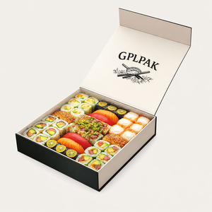 Boîte alimentaire personnalisée en forme de livre, de qualité alimentaire, pour sushis, boîte pliante - Product Image 3