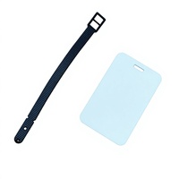 Étiquette de bagage Awesomesub en plastique FRP pour sublimation, transfert thermique, rectangulaire, ronde, double face, impression DIY, épaisseur 2 mm, tendance
