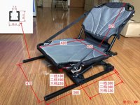 Siège de kayak pliable réglable en hauteur avec cadre en aluminium, sièges de bateau, chaise de canoë de pêche