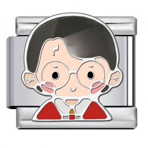 <span class=keywords><strong>Bracelet</strong></span> à breloques italien en acier inoxydable 9 mm, motif personnage de dessin animé <span class=keywords><strong>Daniel</strong></span> Radcliffe, idéal pour la création de bijoux DIY - Product Image 5