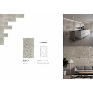Carreaux muraux gris modernes et simples, ultra-fins, en <span class=keywords><strong>pierre</strong></span> PU légère, pour murs extérieurs de villa, 1200x600mm, grande taille, utilisation intérieure et extérieure - Product Image 2