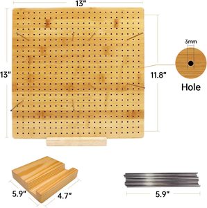 Planche de blocage en bois pour carrés Granny au crochet, design simple, multi-tailles, accessoire de <span class=keywords><strong>couture</strong></span> pratique, <span class=keywords><strong>cadeau</strong></span> pour les crocheteuses - Product Image 4