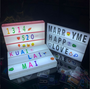 A4 <strong>CINEMATIC</strong> LED <strong>LIGHT</strong> up LETTER BOX SIGN USB WEDDING PARTY CINEMA PLAQUE SHOP - Product Image 4