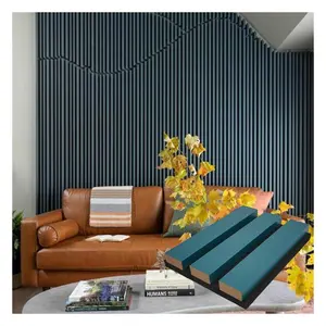 Soundproof Top Quality Soundproof Natural Walnut Grooved Acoustic Slat Wood Wall Panels